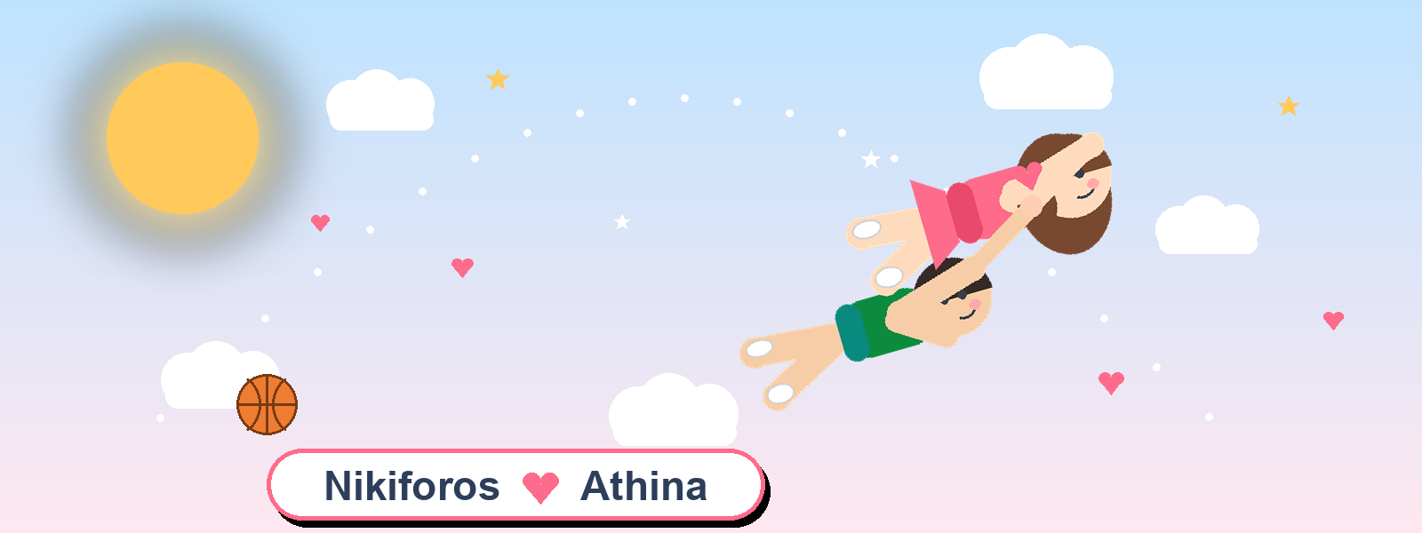 Nikiforos and Athina flying together